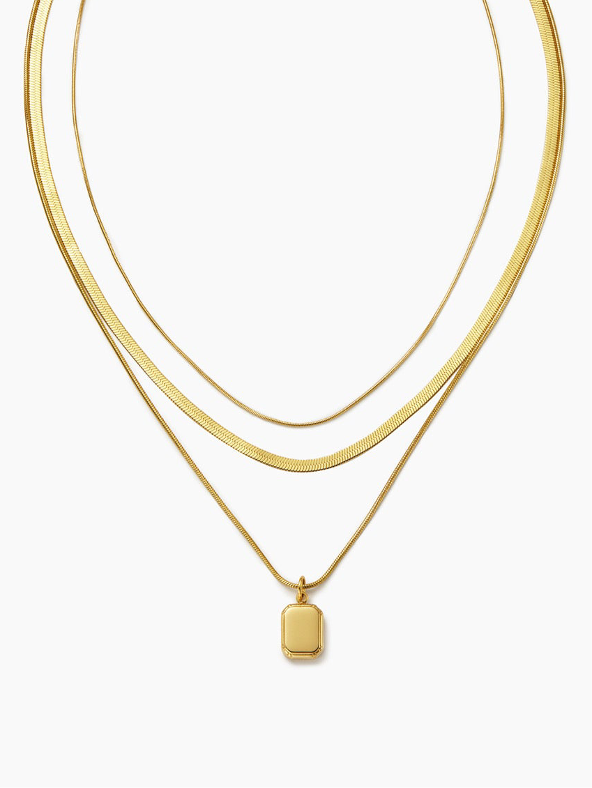 Rhiannon Trio Necklace - Gold