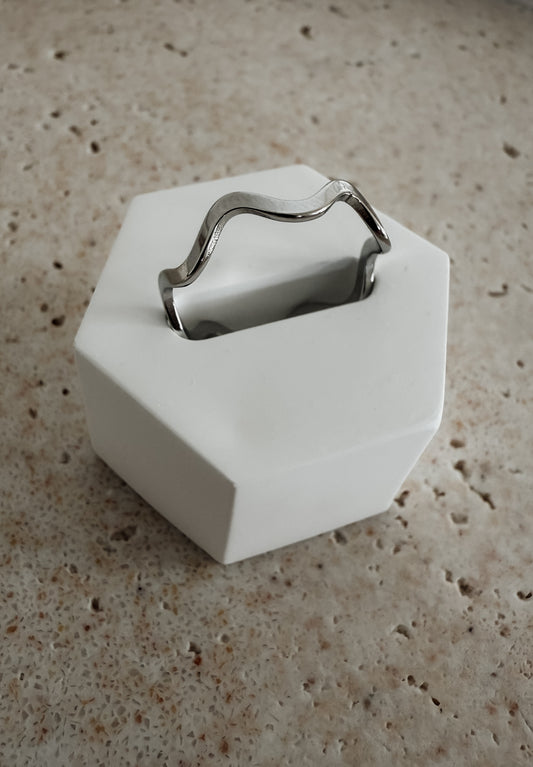 Azura Wave Ring - Silver