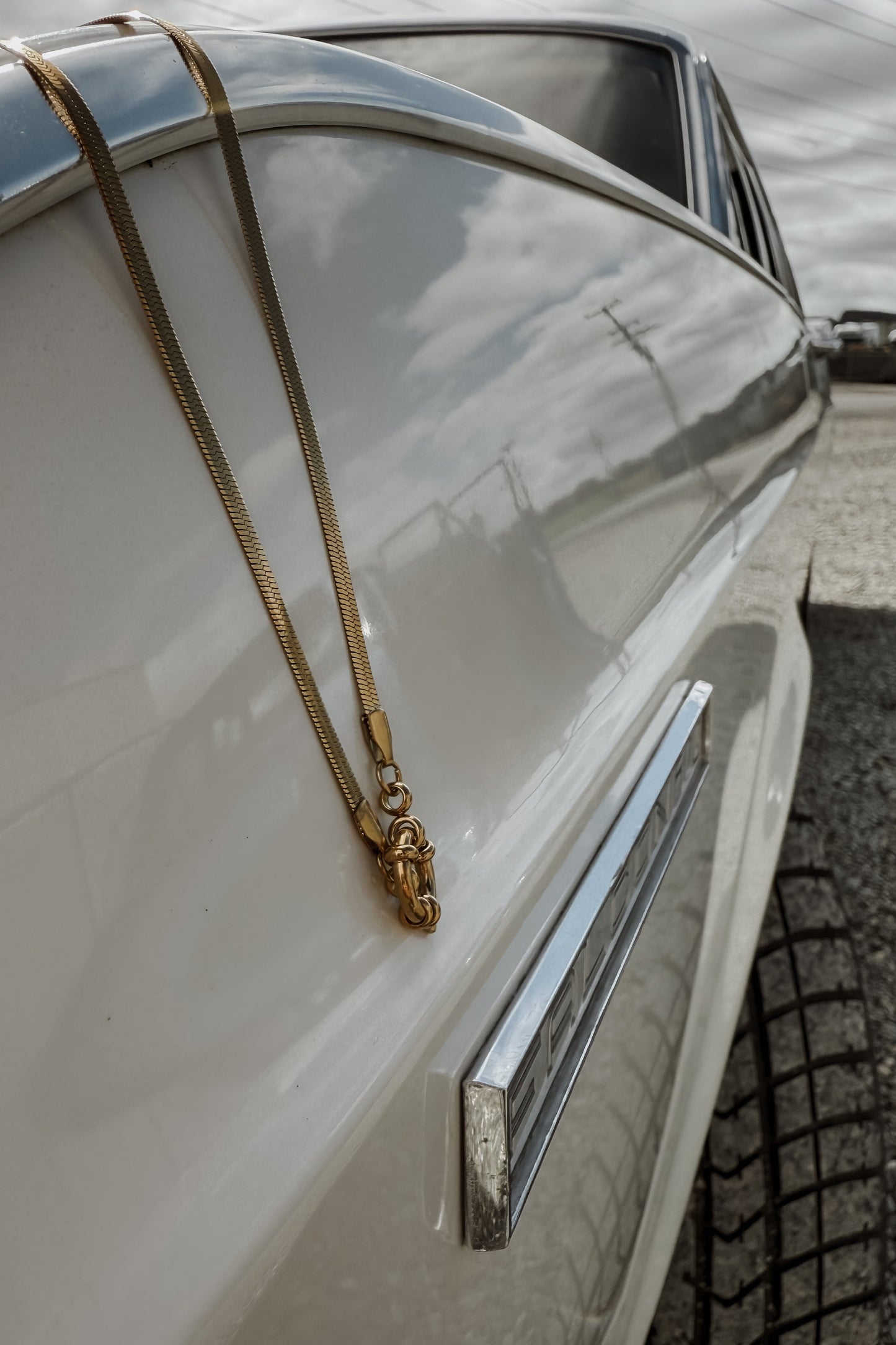 Snake Charm Necklace - Gold