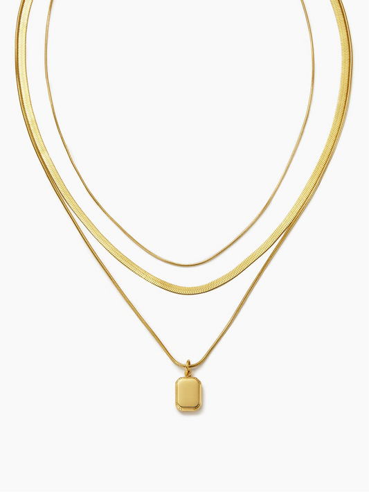 Rhiannon Trio Necklace - Gold