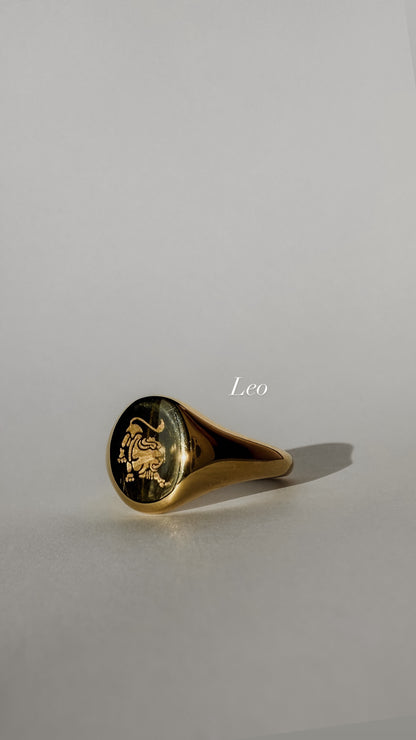 Starsign Signet Ring - Gold