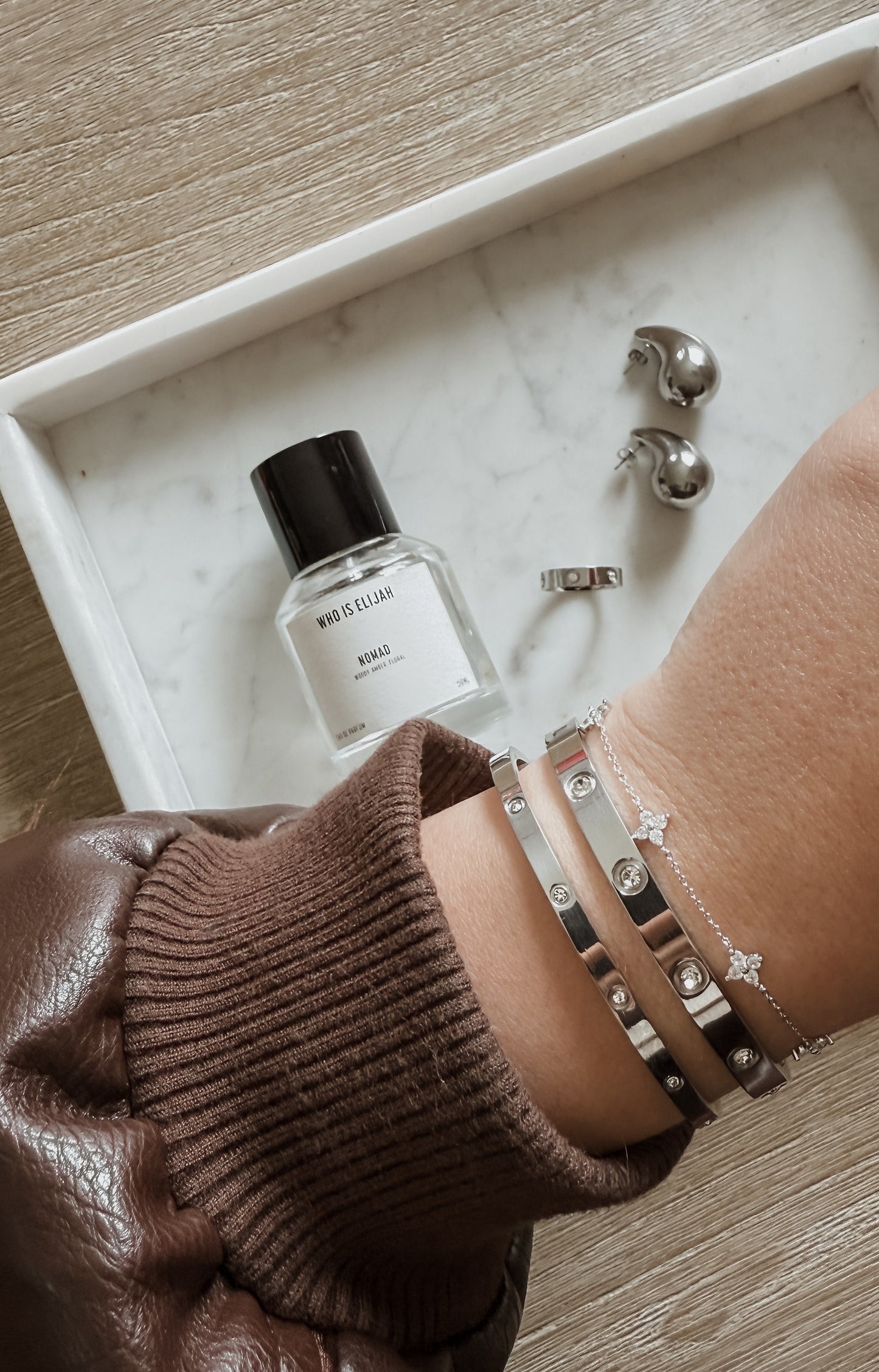 Millie Bangle Thin - Silver