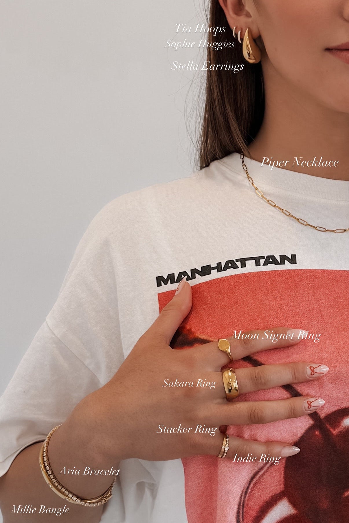 Moon Signet Ring - Gold