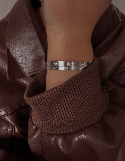 Millie Bangle Thin - Silver