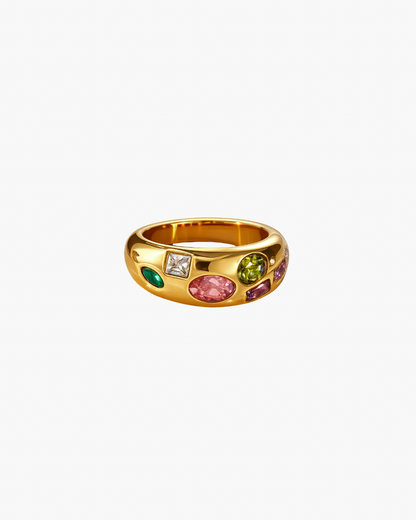 Celestia Ring in 18k gold-plated stainless steel — Florence Jewellery